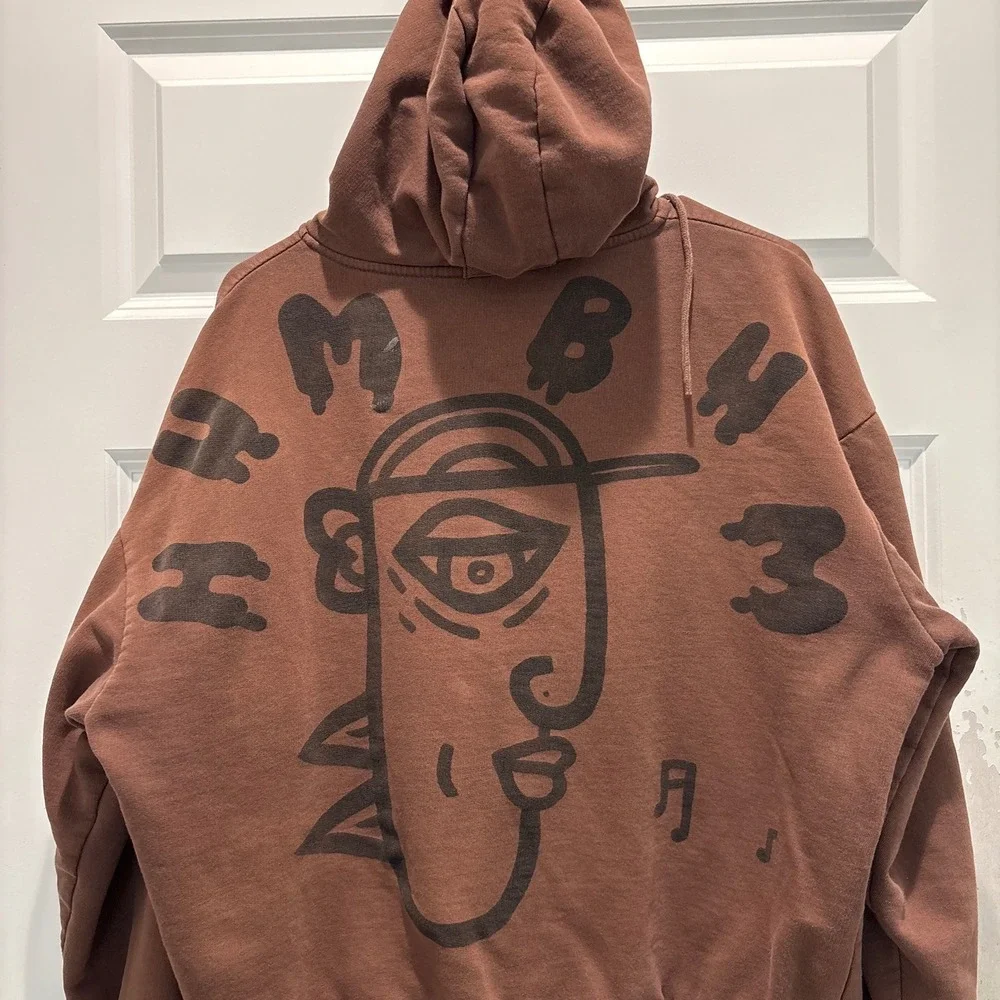Vintage Dickies Thermal Lined Custom‎ Art Full Zip Hoodie Large